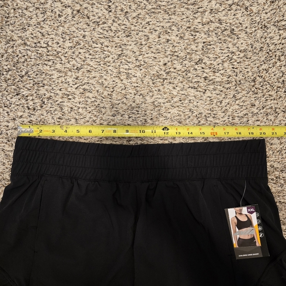 Avia Moisture Wicking Lined Biker Shorts With Pocket Black Size XXL - Picture 10 of 14